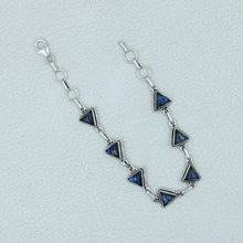 Triangle Shape Black Onyx Sterling Silver Bracelets