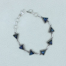 Triangle Shape Black Onyx Sterling Silver Bracelets