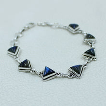 Triangle Shape Black Onyx Sterling Silver Bracelets