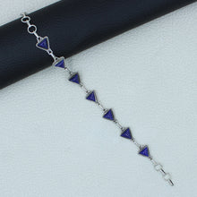 Triangle Shape Black Onyx Sterling Silver Bracelets