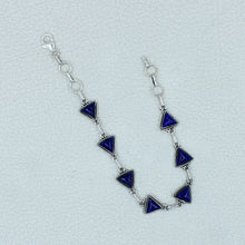 Triangle Shape Black Onyx Sterling Silver Bracelets