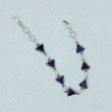 Triangle Shape Black Onyx Sterling Silver Bracelets