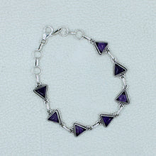 Triangle Shape Black Onyx Sterling Silver Bracelets