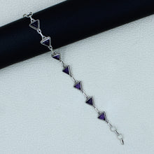 Triangle Shape Black Onyx Sterling Silver Bracelets