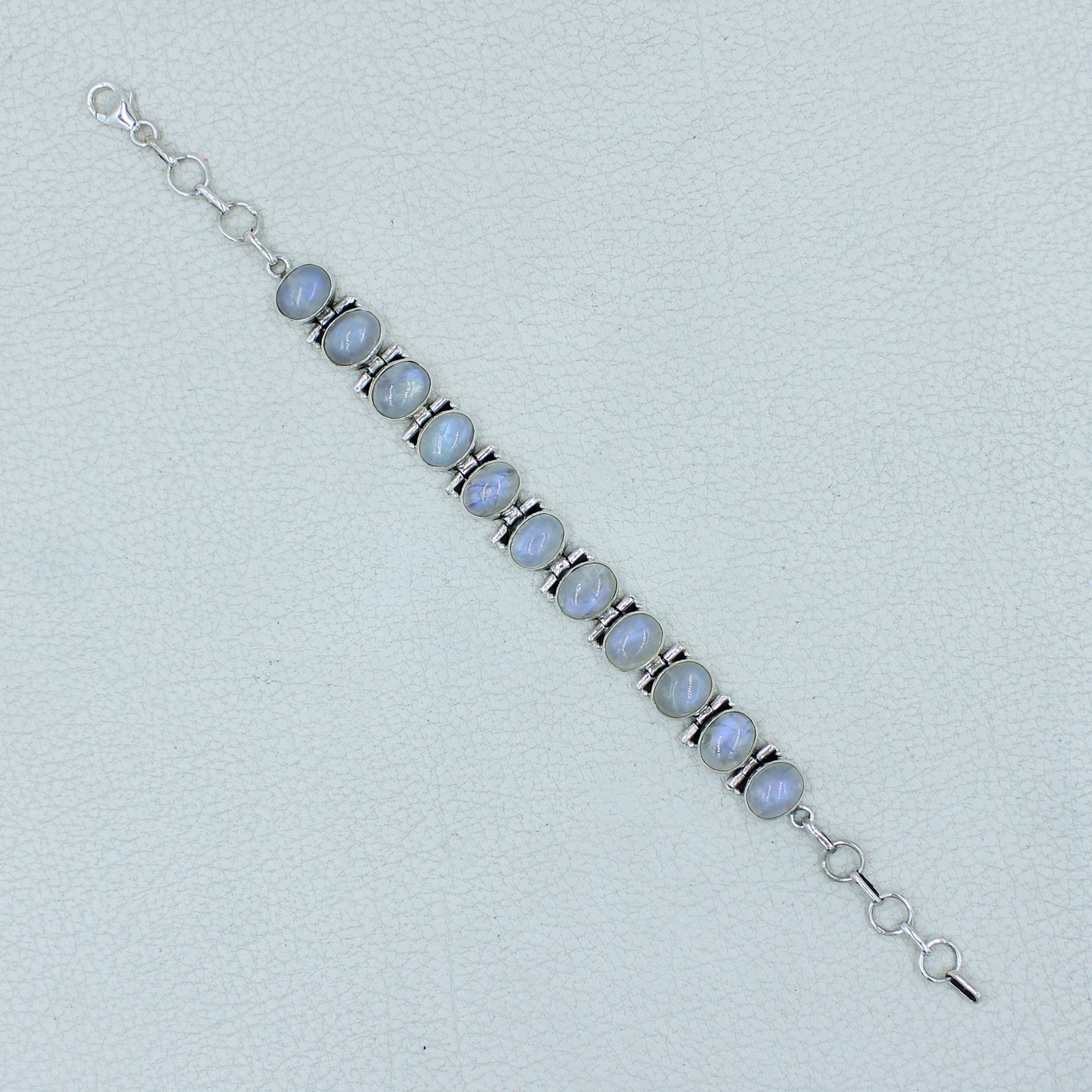 Rainbow Moonstone Sterling Silver Bracelets