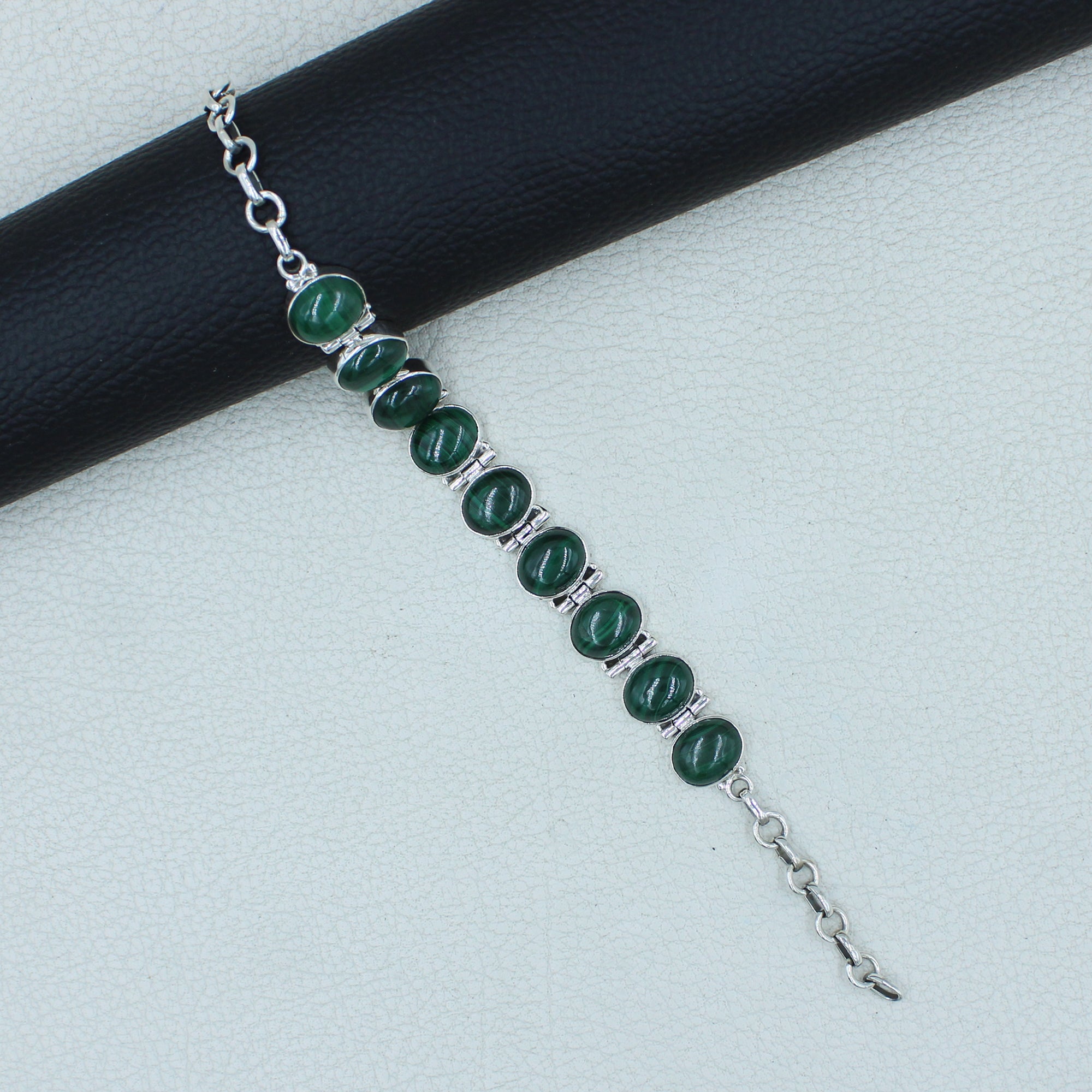 925 Sterling Silver Malachite Bracelets