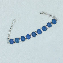 Blue Chalcedony Sterling Silver Bracelets
