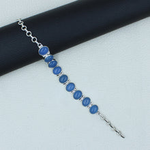 Blue Chalcedony Sterling Silver Bracelets