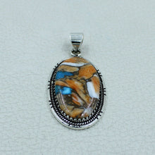 Spiny Oyster Turquoise Sterling Silver Pendant