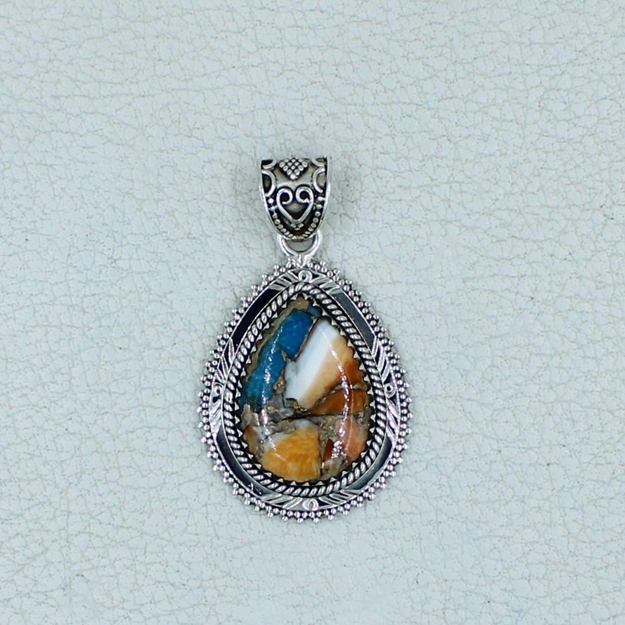 925 Sterling Silver Turquoise Handmade Pendant