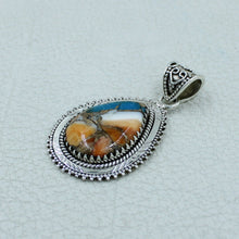 925 Sterling Silver Turquoise Handmade Pendant