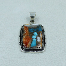 925 Silver Spiny Oyster Turquoise Pendant