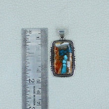925 Silver Spiny Oyster Turquoise Pendant