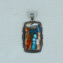 925 Silver Spiny Oyster Turquoise Pendant