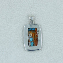925 Silver Spiny Oyster Turquoise Pendant