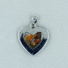 Sterling Silver Heart Pendant with Oyster Turquoise