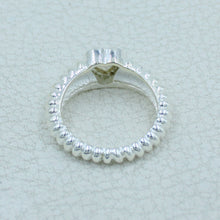 925 Silver Heart-Shaped Moonstone Gemstone Ring
