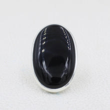 Black Onyx Jewelry - Sterling Silver Onyx Ring Size 9