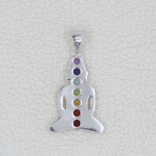 Seven Chakra Buddha Sterling Silver Pendant