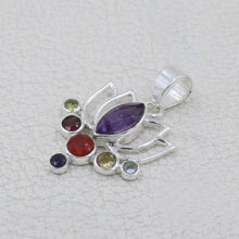 Lotus Necklace 925 Sterling Silver Chakra Lotus Flower Pendant