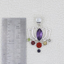 Lotus Necklace 925 Sterling Silver Chakra Lotus Flower Pendant