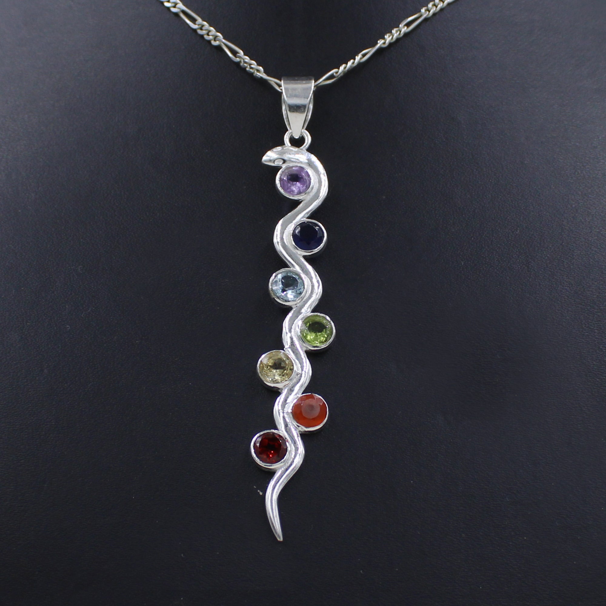 Healing Silver Pendant Gemstone Unisex Jewelry