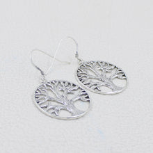 925 Sterling Silver Tree of Life Earrings