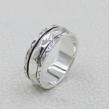 925 Sterling Silver Ring, Silver Ring, Man Band Ring, Hammered Ring,