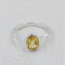 Natural Citrine Silver Ring