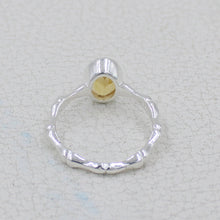Natural Citrine Silver Ring