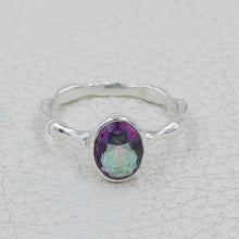 Multicolor Mystic Quartz Silver Ring