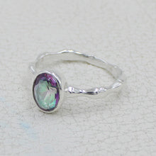 Multicolor Mystic Quartz Silver Ring
