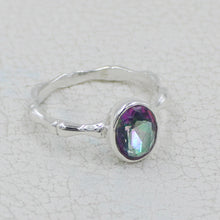 Multicolor Mystic Quartz Silver Ring
