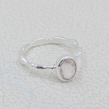 Rose Quartz Silver Gift Ring