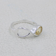 Citrine Birthstone Silver Ring