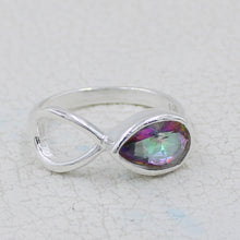 Mystic Quartz Multi Color Sterling Silver Ring