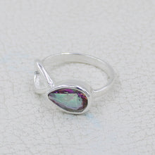 Mystic Quartz Multi Color Sterling Silver Ring