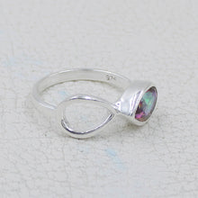 Mystic Quartz Multi Color Sterling Silver Ring