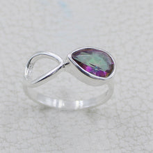 Mystic Quartz Multi Color Sterling Silver Ring