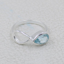 Blue Topaz Sterling Silver Ring