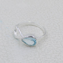 Blue Topaz Sterling Silver Ring