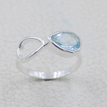 Blue Topaz Sterling Silver Ring