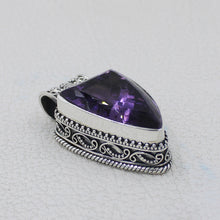 Beautiful Bright Deep Purple Amethyst Pendant.