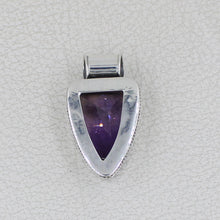 Beautiful Bright Deep Purple Amethyst Pendant.