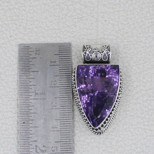 Beautiful Bright Deep Purple Amethyst Pendant.