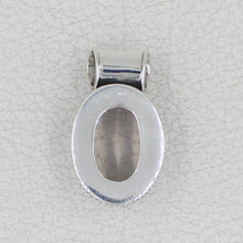 Natural Rose Quartz Silver Pendant
