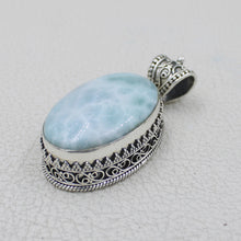 925 Sterling Silver Designer Larimar Pendant
