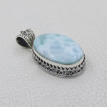 925 Sterling Silver Designer Larimar Pendant