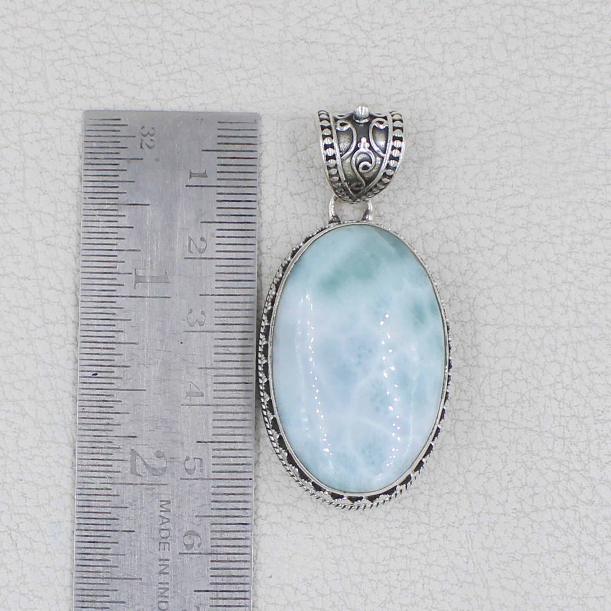 925 Sterling Silver Designer Larimar Pendant