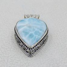 Pear Shape Larimar Sterling Silver Pendant